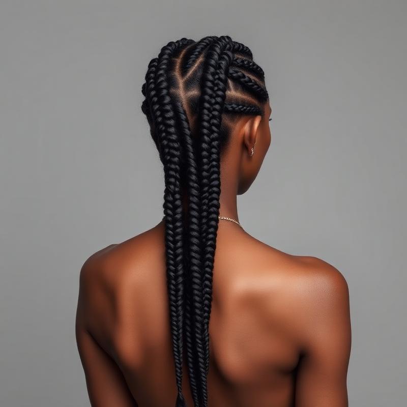 Braiding work by Astrid and Luna