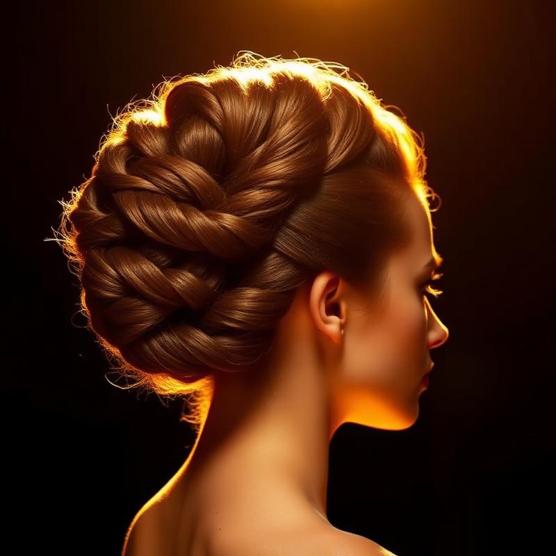Braiding work by Astrid and Luna